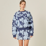 Fuzzy Flower Sweater