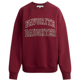 The Collegiate Embroidery Sweatshirt in Vino