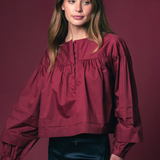 The Callah Shirt in Cab Red