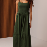 Sabrina Maxi Dress in Forest