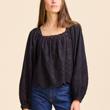 Maureen Top in Black Eyelet