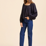 Maureen Top in Black Eyelet