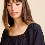 Maureen Top in Black Eyelet