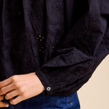 Maureen Top in Black Eyelet