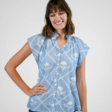 Bays Blouse in Periwinkle Bloom