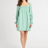 Gabriette Dress in Pistachio Eyelet