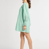 Gabriette Dress in Pistachio Eyelet