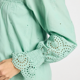 Gabriette Dress in Pistachio Eyelet