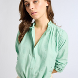 Francesca Top in Pistachio Eyelet