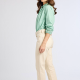 Francesca Top in Pistachio Eyelet