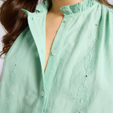 Francesca Top in Pistachio Eyelet