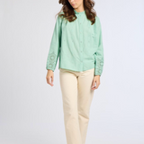 Francesca Top in Pistachio Eyelet