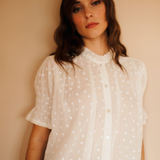 Marnie Top in White Hearts