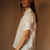 Marnie Top in White Hearts