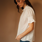 Marnie Top in White Hearts