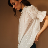 Marnie Top in White Hearts
