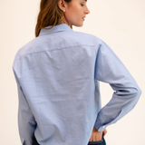 Gia Top in Blue Oxford