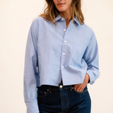 Gia Top in Blue Oxford