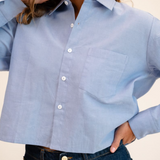 Gia Top in Blue Oxford