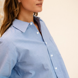 Gia Top in Blue Oxford