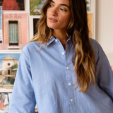 Gia Top in Blue Oxford