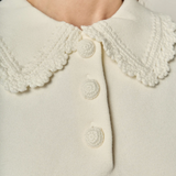 Scallop Collar Knit Top