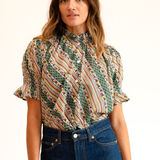 Marnie Top in Rose Stripe