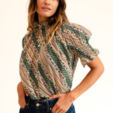 Marnie Top in Rose Stripe