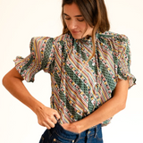 Marnie Top in Rose Stripe