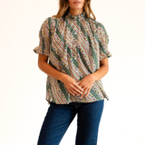 Marnie Top in Rose Stripe