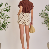 Chocolate Brown Ruffle Blouse