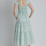 Printed Teared Dress in Green