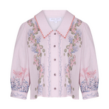 Zena Blouse in Indigo Coral