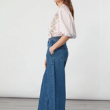 Zena Blouse in Indigo Coral