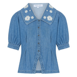 Cassie Top in Malibu Embroidery