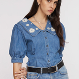 Cassie Top in Malibu Embroidery