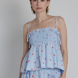 Polka Dot Smocked Top