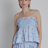 Polka Dot Smocked Top