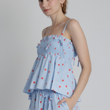 Polka Dot Smocked Top