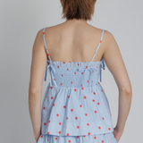 Polka Dot Smocked Top