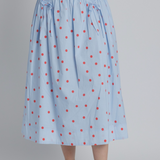 Polka Dot Smocked Skirt