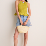 Leota Top in Green Envy