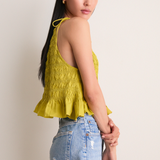 Leota Top in Green Envy