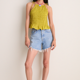 Leota Top in Green Envy