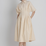 Striped Pleated Midi