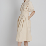 Striped Pleated Midi