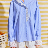 Scalloped Lace Detail Blouse