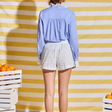 Scalloped Lace Detail Blouse