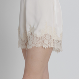 Lace Trim Satin Short