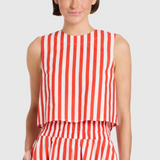 Crop Top in Red Stripes